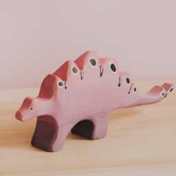 Wooden Stegosaurus Toy, Montessori Prehistoric Animal, Dinosaur, Waldorf Dinosaur Figure, Adorable Gift, Jurassic Park Animals - thumbnail 2