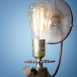 Handmade Industrial Edison Desk Lamp - Steampunk Reflector Light 100% in Greece - thumbnail 4