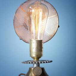 Handmade Industrial Edison Desk Lamp - Steampunk Reflector Light 100% in Greece - thumbnail 3