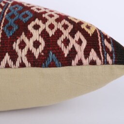 16x24 Kilim Lumbar Pillow Cover Turkish Wool Cushion - thumbnail 4
