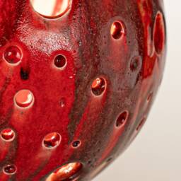 Spherical Lamp in Raku Ceramic That Creates Plays Of Light, Artisanal Light Point, Handmade, With Love & Care - Nevenka Martinello L92/93 - thumbnail 3