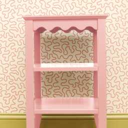 A Pair Of Clovers - 2 Bedside/Side Tables - With Wavy Trim & Shelves - thumbnail 4