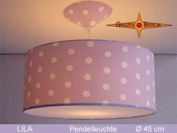 Purple Spotted Pendant Lamp Lila Children's With Diffuser - thumbnail 2