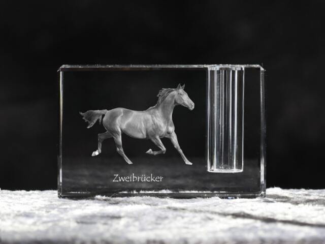 Zweibr??cker , Crystal Pen Holder With Horse, Souvenir, Decoration, Limited Edition, Collection - image 1