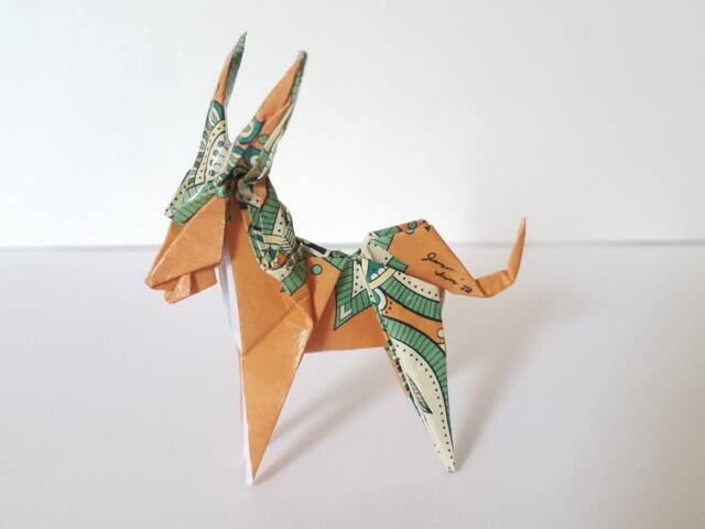 Origami Antelope Sculpture - image 1