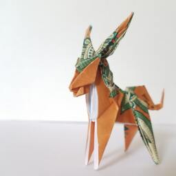 Origami Antelope Sculpture - thumbnail 2