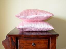 Baby Pink Dupioni Pure Silk Cushion Cover/Sham 20 X - D 366