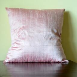 Baby Pink Dupioni Pure Silk Cushion Cover/Sham 20 X - D 366 - thumbnail 3