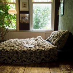 Hand Block Printed Cotton Duvet Cover Geometric Design - Garuda Black - thumbnail 3