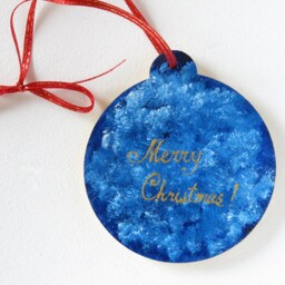 Unique Christmas Ornament, Hand Painted Decorations, Figure Skating Gift, Winter Town Ornament - thumbnail 3