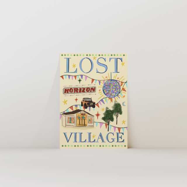 Lost Village Festival Print Illustrated Music Poster Art - Unframed - image 1