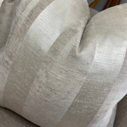 Modern Striped Cushion Cover Taupe/Mink Throw Pillow - Handmade Double Sided Home Decor - thumbnail 3