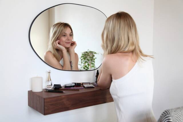 Minimalist Floating Dressing Table/Vanity - Made Of American Walnut - image 1
