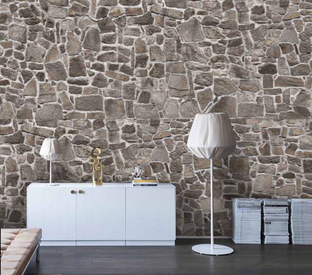 3D Stone Wall Mural, Peel & Stick Removable Wallpaper - image 1