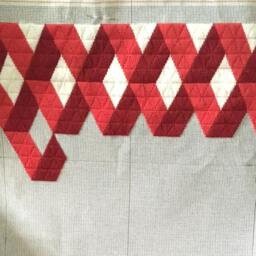 Needlepoint Pillow Geometric 3D Op Art Cushion, Pure Wool - thumbnail 4