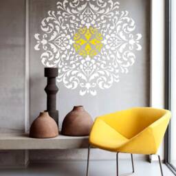 Mandala Moroccan Stencil Moroccan Pattern For Diy Wall Decor Modern Home Stencils Wall Art Yoga Studio Floral #s014 - thumbnail 2