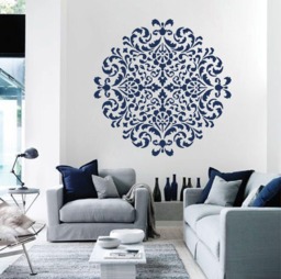 Mandala Moroccan Stencil Moroccan Pattern For Diy Wall Decor Modern Home Stencils Wall Art Yoga Studio Floral #s014 - thumbnail 1