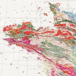 Carte G??ologique De La France - Geological Map Vintage Geology Shaded Relief - thumbnail 3