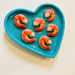 Mini Cocktail Shrimp Heart Wall Hanging /Dopamine D??cor/Fake Food/Kitchen D??cor/Food D??cor/Pop Art/Maximalist D??cor/Funny Art/ Unique Gift - thumbnail 3