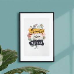 Beauty From Ashes Scripture Verse Wall Art Bible Quote Print Christian - thumbnail 2