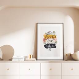Beauty From Ashes Scripture Verse Wall Art Bible Quote Print Christian - thumbnail 1