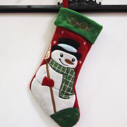 Personalized Christmas Stocking Holidays Decoration Snowman Monogram Stockings Ornaments - thumbnail 3