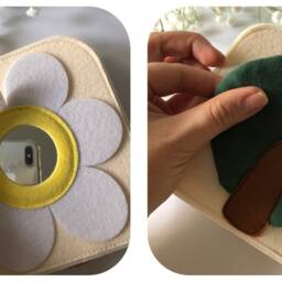 Felt Teddy Bear Sensory Book Montessori Eco Toy For Toddlers - thumbnail 4