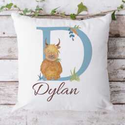Personalised Baby Name Cushion Train Nursery Decor, Christening Gift - thumbnail 4