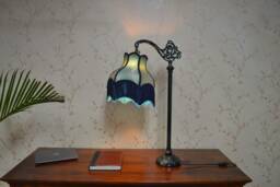 Handmade Fern Green Silk Lampshade Scalloped Retro Shade