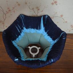 Handmade Fern Green Silk Lampshade Scalloped Retro Shade - thumbnail 3