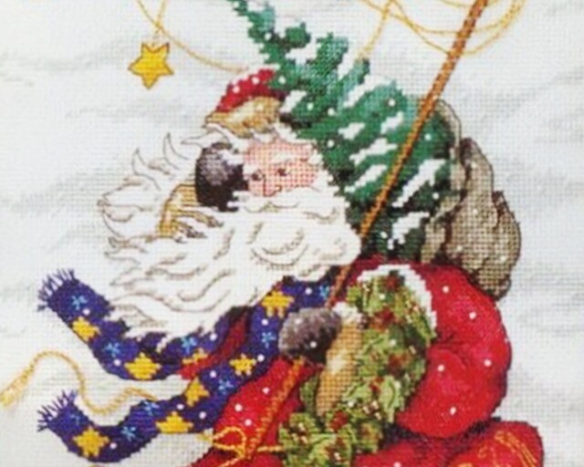 Personalised Christmas Stockings With Embroidered Father Frost - image 1