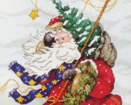 Personalised Christmas Stockings With Embroidered Father Frost