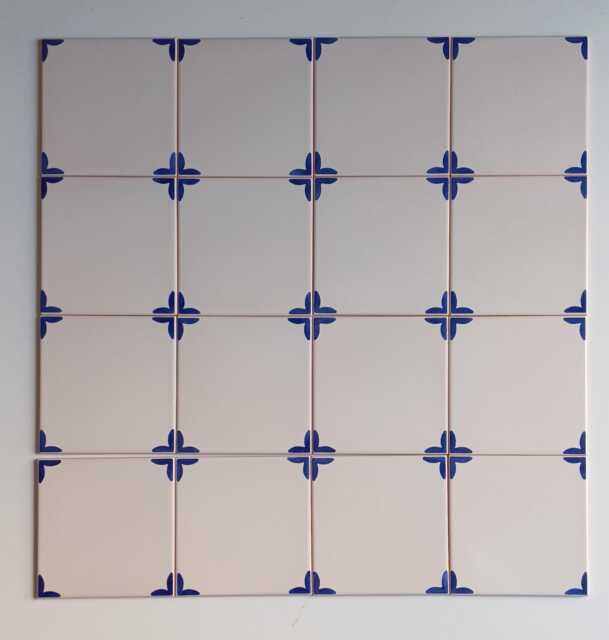 Portuguese Tiles, Backsplash, Hand Painted Decorative Tile, Replica Blue Tiles - Sample 15x15 cm/5, 9x5, 9 Inches - image 1
