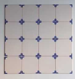 Portuguese Tiles, Backsplash, Hand Painted Decorative Tile, Replica Blue Tiles - Sample 15x15 cm/5, 9x5, 9 Inches - thumbnail 1