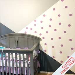 Polka Dots Lilac Purple Violet Wall Decals Decor Stickers Nursery Baby Girl Circle Pattern Modern & Scandinavian - thumbnail 4