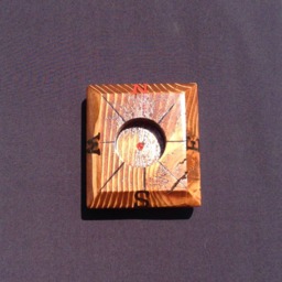 Reclaimed Wood - Candle Holder Compass Rose Design Tealight Novelty Item Travel Collectible Vintage Rustic - thumbnail 3