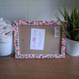 Colourful Bow Tie Clay Slices Photo Frame 5 X 7 Inches - thumbnail 2