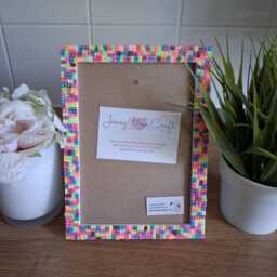 Colourful Bow Tie Clay Slices Photo Frame 5 X 7 Inches - thumbnail 4
