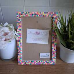 Colourful Bow Tie Clay Slices Photo Frame 5 X 7 Inches