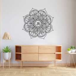 Mandala Wall Decal - Boho Tattoo For Meditation Yoga Sticker Zen Art Indian Decor Design 007 - thumbnail 2