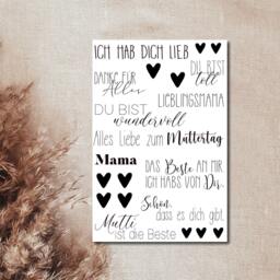 Candle Tattoos Various Motifs - Water Slide Film Decorating Candles Sayings Mother's Day Father's - thumbnail 2
