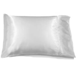 White Charmeuse Satin Pillowcase Romantic Minimalist Bedding - 12x16