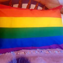 Large Gay Pride Flag Pillow Cover - thumbnail 4