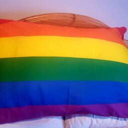 Large Gay Pride Flag Pillow Cover - thumbnail 3