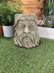 stone Garden Wizard Flower Plant Pot Tree Man Ornament - thumbnail 1