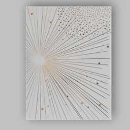 Minimalist Golden Sunburst Abstract Radiating Lines Canvas Wall Art Print Decor Picture Ready To Hang - thumbnail 1