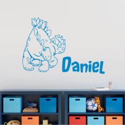 Personalised Dinosaur Bedroom Wall Sticker, Art Gift, Nursery Decor, Playroom Decor - thumbnail 3