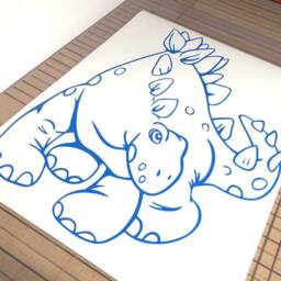 Personalised Dinosaur Bedroom Wall Sticker, Art Gift, Nursery Decor, Playroom Decor - thumbnail 2