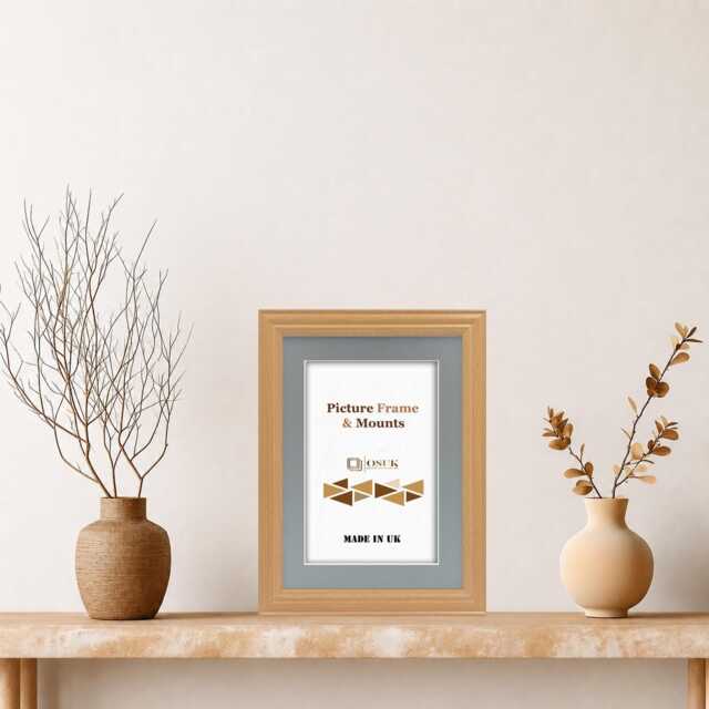 Beech Photo Frame With Mounts Picture Poster Frames Wall Art Home Decor Wall Hanging Gallery Image Display Wedding Gifts Room - image 1