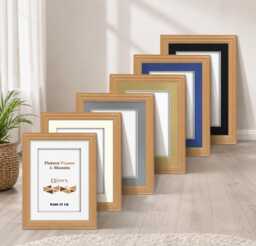 Beech Photo Frame With Mounts Picture Poster Frames Wall Art Home Decor Wall Hanging Gallery Image Display Wedding Gifts Room - thumbnail 1